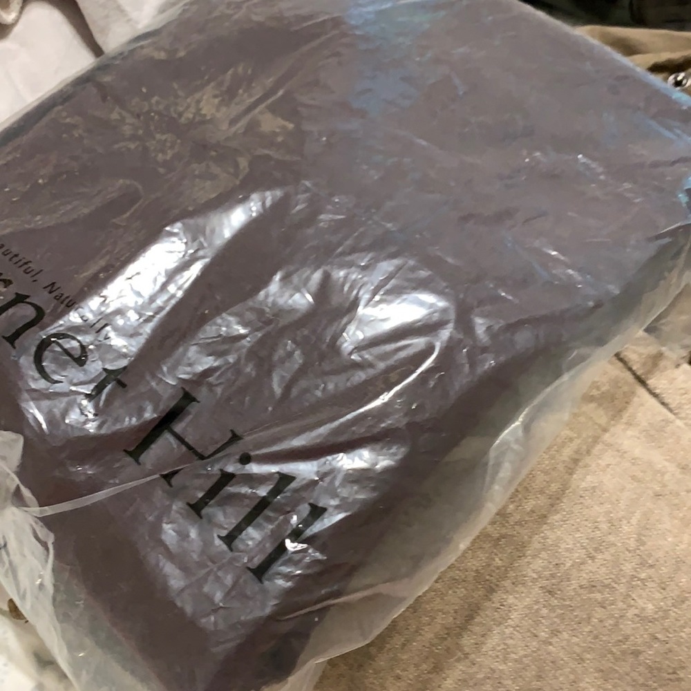 Garnet Hill cashmere wrap plum color